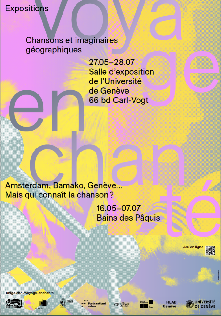 Affiche de l’exposition "Voyage enchanté. Chansons et imaginaires géographiques"
